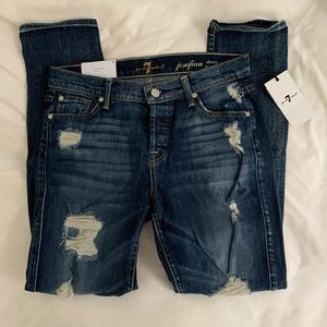 7 For All Mankind Josefina Skinny Distressed